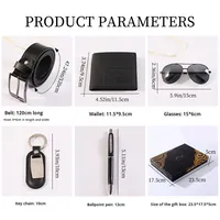 Coffret Cadeau d'Affaires Pratique pour Hommes Montres Ceintures Portefeuilles Compagnon pour le Travail et la Vie Quotidienne - Idée Cadeau Saint-Valentin Chinoise