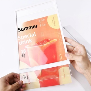 <b>A4</b> LED Clear Sign Holder Clear Tabletop Advertising Light Box Menu Display Stand for Restaurant Bar Store - Product Image 5