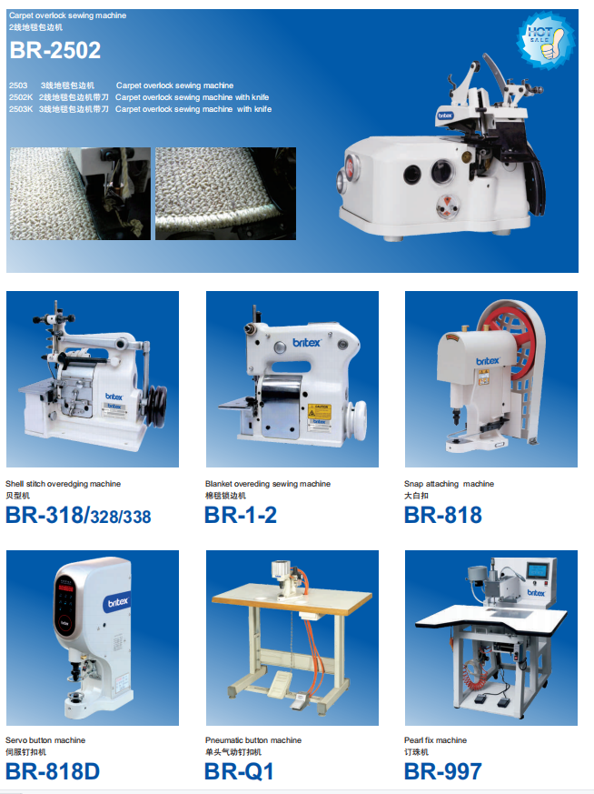 BR-2284D Industrial High Speed Logo ZigZag Sewing Machine