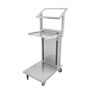 Nouveau Distributeur de Plateaux en Acier Inoxydable Robuste pour Cuisine Commerciale, Distributeur de Plateaux Mobile Autoportant - Product Image 3