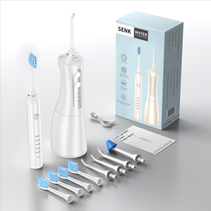 IP67 Waterproof Sonic <strong>Toothbrush</strong> with <strong>Water</strong> <strong>Jet</strong> Combo Set-Portable Teeth Whitening &amp; Cleaning Oral Care for Home Use - Product Image 2