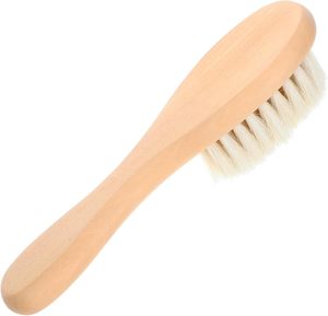 Cepillo para Bebés con Cerdas Suaves de Lana y Mango de Madera para un Peinado Suave - Product Image 3
