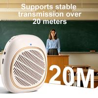 Penguat Suara Portabel Mikrofon Headset Nirkabel Daya Tahan Baterai 15 Jam Speaker Mini PA untuk Guru Pengajaran di Kelas