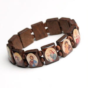 Bracciale con texture in legno e decorazioni a goccia d'olio della Chiesa Ortodossa Orientale - Product Image 5