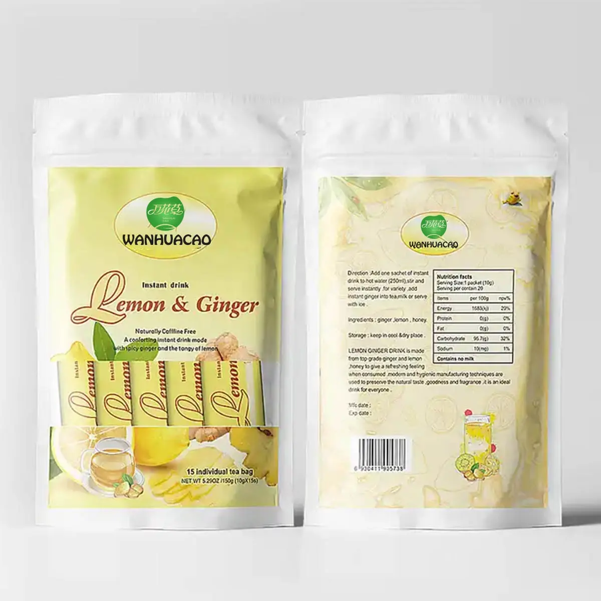 OEM chinese honey juice fruit Tea instant lemon ginger flavor tea slimming drink powder for Warm Stomach