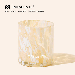 Portacandele in <span class=keywords><strong>Vetro</strong></span> Cilindrico Riciclato Messicano con Coriandoli, Soffiato a Mano, Arte Moderna Decorativa Mescente - Product Image 3