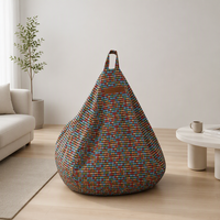 Canapé pouf moderne inclinable pour une personne avec tissu jacquard pour balcons, chambres et salons