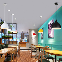 Lampe suspendue en métal coloré en forme de dôme, luminaire linéaire à suspension pour table à manger, îlot de cuisine, café, bar