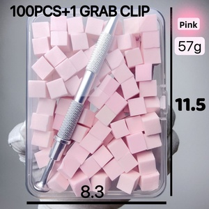 100 éponges carrées double face dégradées pour nail art, bloc tampon pour application de vernis gel, kit de manucure portable - Product Image 6