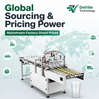 Machines industrielles multifonctionnelles de comptage et d'emballage de gobelets jetables pour la production de vaisselle en PET et PP