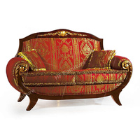 Ensemble de canapé de salon sculpté à la main de style royal classique meubles en tissu en bois haut de gamme pour un usage domestique