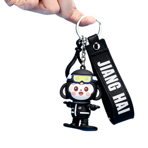 Tùy chỉnh hợp thời trang khỉ trượt tuyết PVC Keychain Mặt dây chuyền Nhiều Màu Sáng Tạo phim hoạt hình mềm nhựa búp bê chơi Quà tặng không thấm nước Trọng lượng nhẹ - Product Image 2