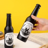 Bouteille de bière en verre noir mat de 330ml avec bouchon à anneau de traction pour boissons gazeuses Kombucha kéfir eau potable