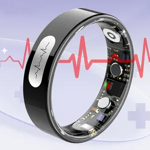 Anillo Inteligente TK30 con Detección de ECG, Monitor de Presión Arterial, Frecuencia Cardíaca y Temperatura Corporal, Resistente al Agua 5ATM, Seguimiento de Múltiples Deportes para Hombres - Product Image 1