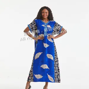 summer traditional women print flower african dresses 2019