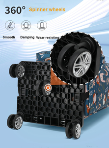 Sac de voyage à roulettes, sac de transport à main, sacs de voyage à roulettes, chariot de transport, sac de shopping pliable à roulettes - Product Image 6