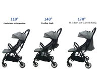 Vente en gros d'usine JXB Poussette pour bébé compacte et légère, facile à plier avec harnais de sécurité pour enfants