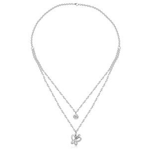 Collar de mariposa de moda, collar de doble cadena, tipo joyería, collar con colgante de oro, cadenas corporales para mujer - Product Image 4