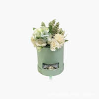 Petite taille tiroir rond cadeau boîte à chapeau bijoux fleur rose chocolat macaron bouquet cadeau emballage boîte en papier avec tiroir