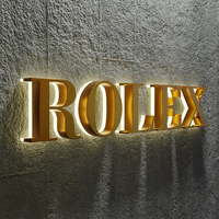 Lettres de signalisation commerciales 3D rétroéclairées par LED, design personnalisé, pour mur de réception de bureau, devanture de magasin et commerce de détail
