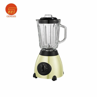Mixeur de Table Deluxe en Acier Inoxydable avec Bol en Verre 600W, 2 Vitesses, 6 Lames, pour Smoothies et Glace Pilée, Anti-fuite, Usage Domestique et Hôtelier