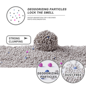 OEM Premium Klumpstreu aus Bentonit für Katzen, 1 mm-3,5 mm, farbig, mit Fruchtduft, 5 L / 10 L - Product Image 3