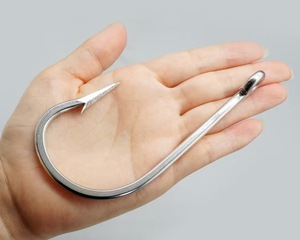 Hameçons <span class=keywords><strong>de</strong></span> pêche au thon en acier inoxydable pour la pêche au gros gibier, hameçons pour thon et requin - Product Image 3