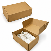 Boîte à chaussures en carton ondulé Kraft personnalisée RDY, emballage en papier recyclable pour l'expédition et la vente au détail de chaussures