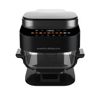 ANWELL Friteuse à air numérique intelligente électrique 4L+6L, cuisson et stockage sans produits toxiques