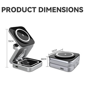 <span class=keywords><strong>Cargador</strong></span> Inalámbrico Magnético Plegable de 15W, 3 en 1, <span class=keywords><strong>para</strong></span> iPhone 17 Pro Max, Soporte <span class=keywords><strong>para</strong></span> Teléfono Portátil de Tamaño Mini, Producto Más Vendido - Product Image 5
