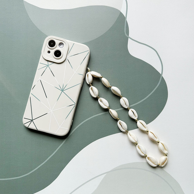 Fashion Ocean Style Shell Braided Mobile Phone Lanyard Beach Series Starfish Turtle Beads Phone Strap Camera Pendant