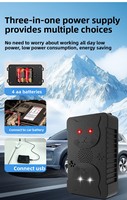 Nouveau Répulsif Souris Intelligent Écologique Solide pour Voiture, Technologie Ultrasonique Clignotante LED, Alimenté par Batterie, en Plastique Carré, pour le Contrôle des Nuisibles