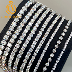 Igi Chain10K เทนนิสเพชร14K 18K ทอง3มม. 4มม. 5มม. <span class=keywords><strong>VVS</strong></span> สร้อยคอเพชรสำหรับผู้หญิงผู้ชายของขวัญ - Product Image 3