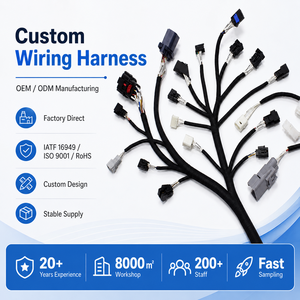 Harness Kabel Otomotif Kustom dengan Pembungkus Pita Felt untuk Pintu Mobil & Sistem Kontrol Interior - Product Image 1
