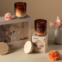 Meilleures ventes de pots en verre personnalisés, décoration de maison de luxe, parfum, logo personnalisé, cire de soja biologique, cire de noix de coco, bougies parfumées de luxe