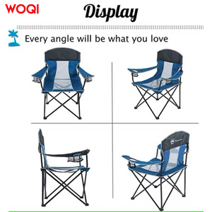 เก้าอี้พับสำหรับตั้งแคมป์กลางแจ้ง Woqi สีน้ำเงินเข้ม ผ้า Oxford โครงอะลูมิเนียม พร้อมที่วางแก้ว เก้าอี้สำหรับสวน - Product Image 3