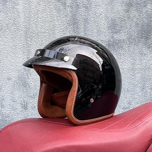 Casque Vintage pour Homme et Femme Certifié 3C Moto Électrique 3/4 Quatre Saisons Personnalité Universelle Couple Demi Casque - Product Image 2