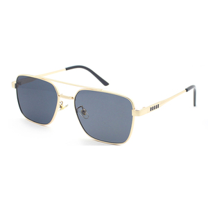 Sunway New Fashion Punk Metal <b>Square</b> Frame Shades <b>Sunglasses</b> Custom Logo Unisex UV400 Gold Plated - Product Image 2