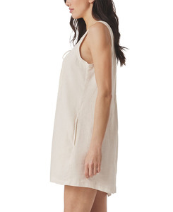 Servizio OEM/ODM <span class=keywords><strong>di</strong></span> Design <span class=keywords><strong>Abbigliamento</strong></span>: Fabbrica <span class=keywords><strong>di</strong></span> Abiti Estivi Personalizzati da <span class=keywords><strong>Donna</strong></span> con Scollo a V e Pieghe, Vestito Corto in <span class=keywords><strong>Lino</strong></span> - Product Image 3