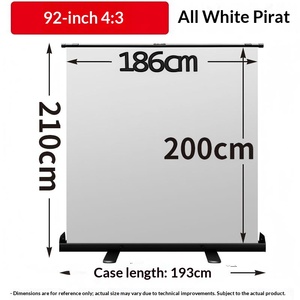 Pantalla de cine portátil para interiores y exteriores, pantalla de proyección de suelo con carcasa de aluminio 4:3 de 92 pulgadas, enrollable, fácil de llevar - Product Image 6