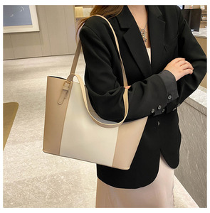 HOT SALE CHEAP Color Block Large Capacity <b>Tote</b> <b>Bag</b> Women's Handheld Shoulder <b>Bag</b>.Z0204 - Product Image 5