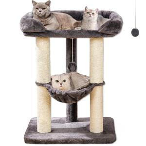Torre para Gatos Pequeños Starmon con Percha Suave, Árbol para Gatos Estable, Poste Rascador para Gatos con Hamaca - Product Image 1