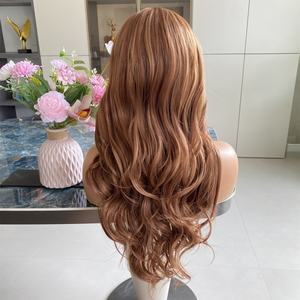 Perruque à lacet frontal 13X4 en fibre Futura japonaise CARKIRA, vente en gros d'usine 2025, résistante à la chaleur, dentelle transparente, longue vague italienne, pour femmes - Product Image 5