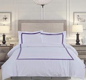 羽毛布団カバーセット高品質な刺繍入りコットンベッドシートセット高品質300本セットベッド用コットンクイーンベッドセット - Product Image 5