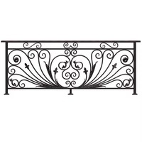 Balustrades de balcon industrielles en fer forgé au design simple pour villas, taille personnalisée, galvanisées à chaud, ISO9001