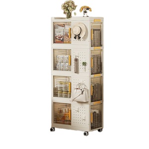 Movable Bookshelf Storage Rack With Wheels Simple Floor Standing Book Box For Kids Toy Organizer Reading Trolley - Product Image 3