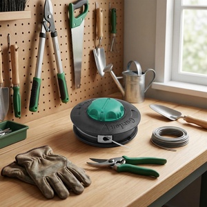 หัวตัดหญ้าแบบสตริงทริมเมอร์ประสิทธิภาพสูงแบบสากล ใช้งานได้ยาวนาน สำหรับ<span class=keywords><strong>เครื่อง</strong></span>ตัดหญ้าขนาดเล็ก พร้อมตัวป้องกันความปลอดภัย วัสดุ PA+ไนลอน สีดำ - Product Image 2