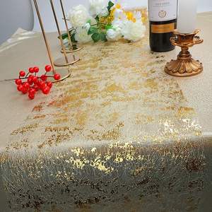 Corridore da tavolo in oro oro metallizzato sottile maglia da tavolo rotolo paillettes in lamina glitterata oro corridori per tavolo - Product Image 3