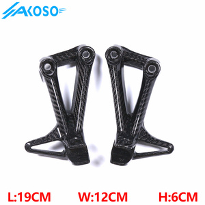 Kit de Soporte para Reposapiés de Pasajero de Motocicleta AKOSO de Cinco Capas de Fibra de Carbono, Cubierta Protectora para Talones para Yamaha <span class=keywords><strong>MT10</strong></span> FZ10 2016-2021 2018 <span class=keywords><strong>2019</strong></span> - Product Image 6