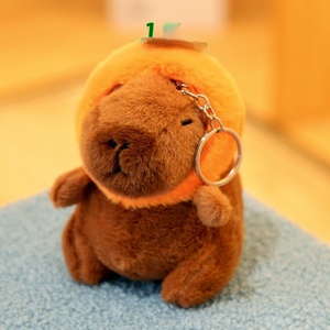 Peluche Capybara Douce, Petite Poupée, Porte-clés, Décoration de Sac à Dos, Pendentif en Coton PP, Anti-stress - Product Image 4